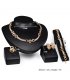 SET528 - 18K gold bridal Necklace Set